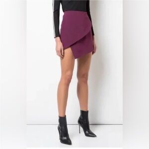 ALICE + OLIVIA Dasia Asymmetric Mini Skirt Size 4